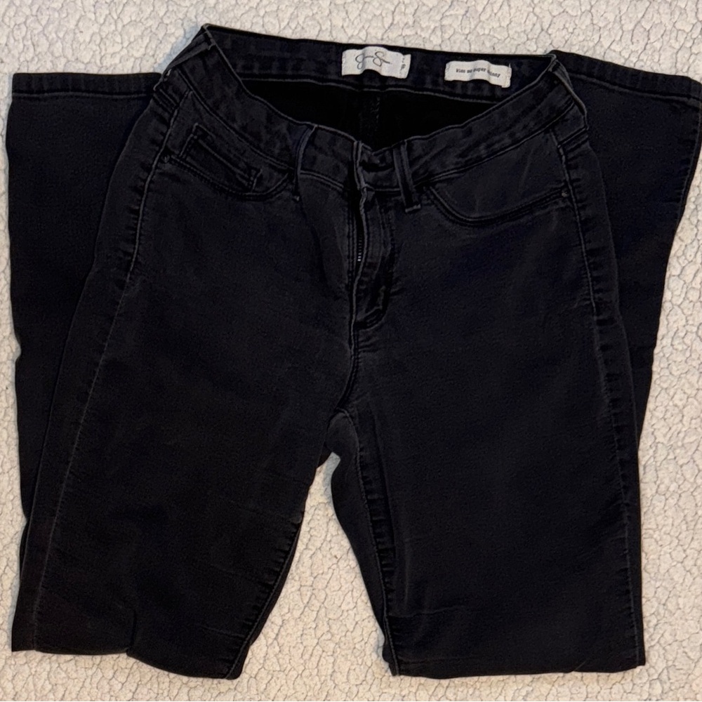 Jessica Simpson Kiss Me Super Skinny Black Pants Jeggings Y2K Womens 29 (size 8)